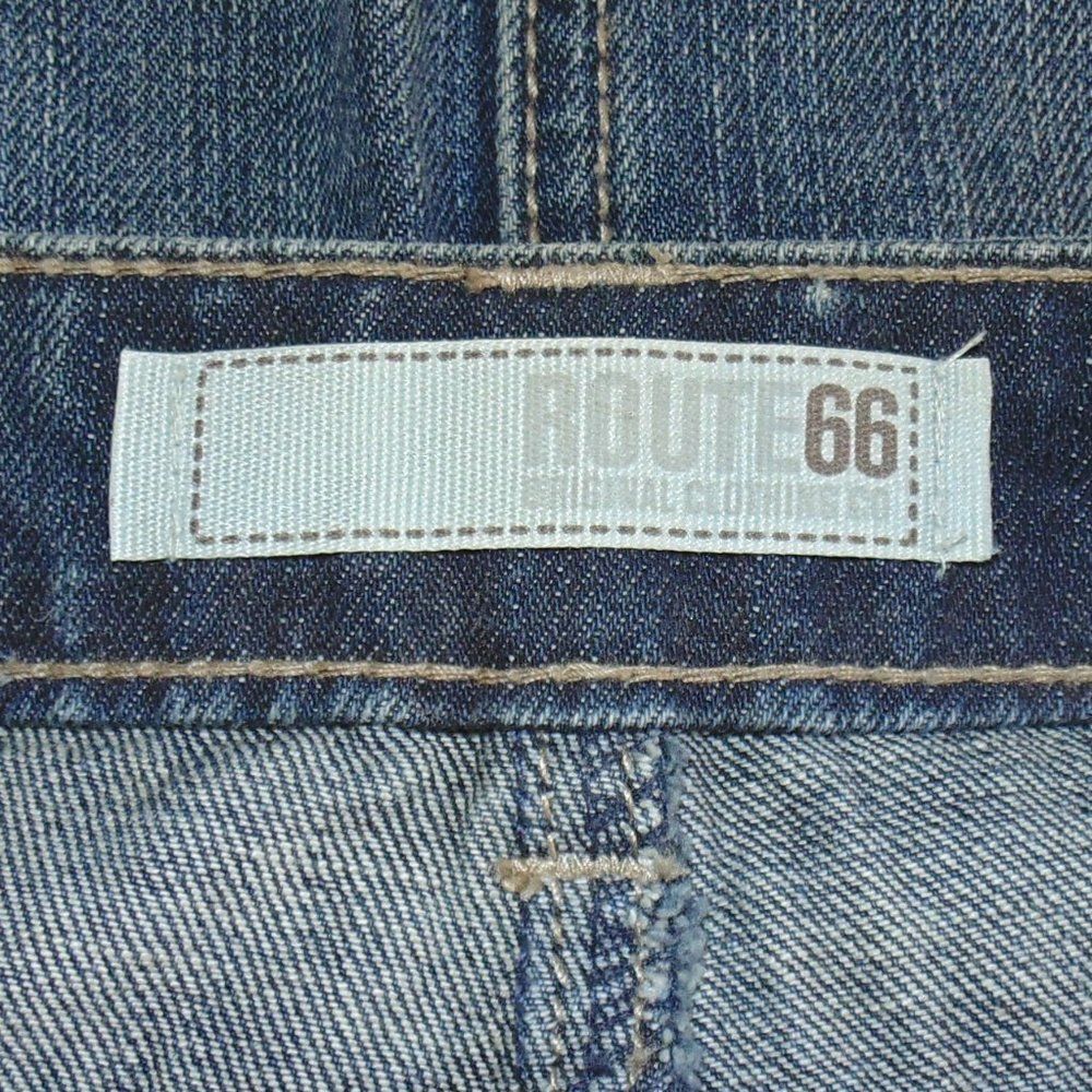 ROUTE 66 Denim Skirt, 32", Mini, Pockets! Zipper fly, Button waist, 100% Cotton - Picture 11 of 13